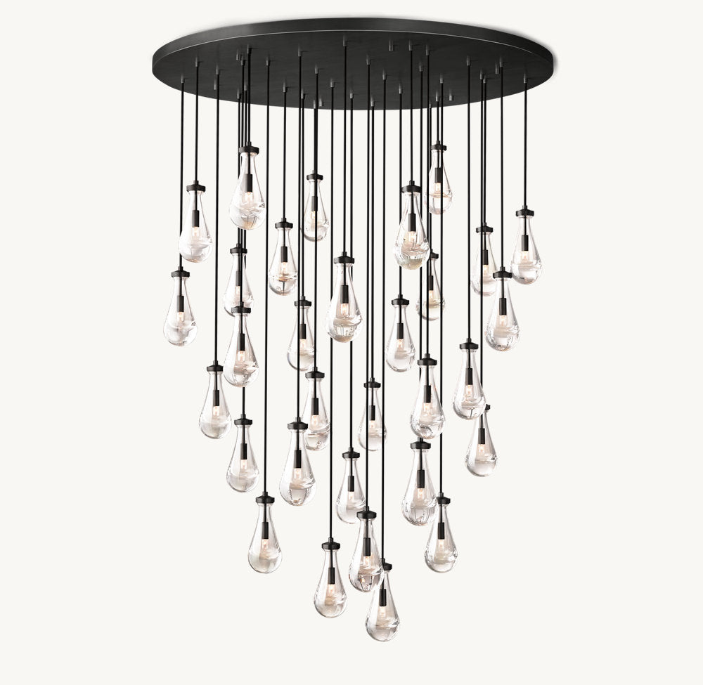 Monumental Artisan Raindrop Chandelier