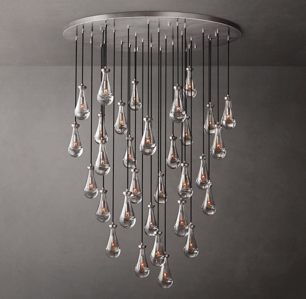 Monumental Artisan Raindrop Chandelier