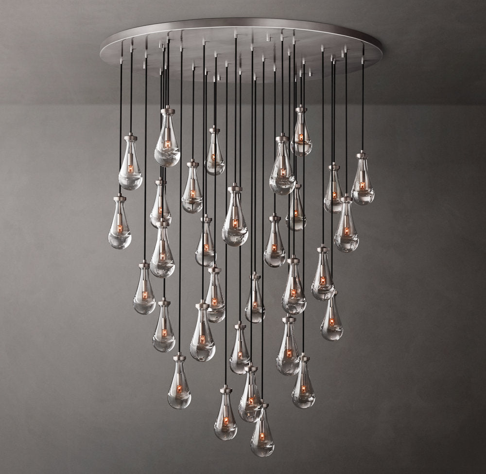 Monumental Artisan Raindrop Chandelier