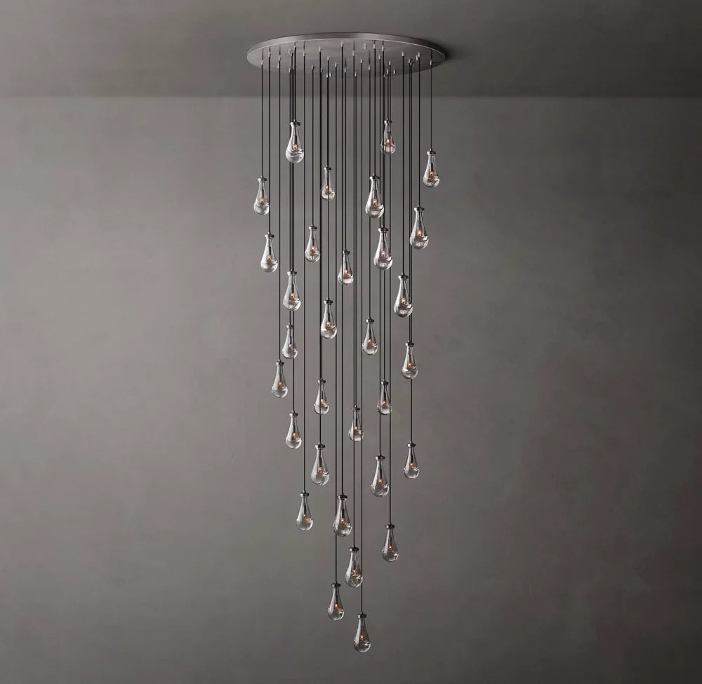 Monumental Artisan Raindrop Chandelier
