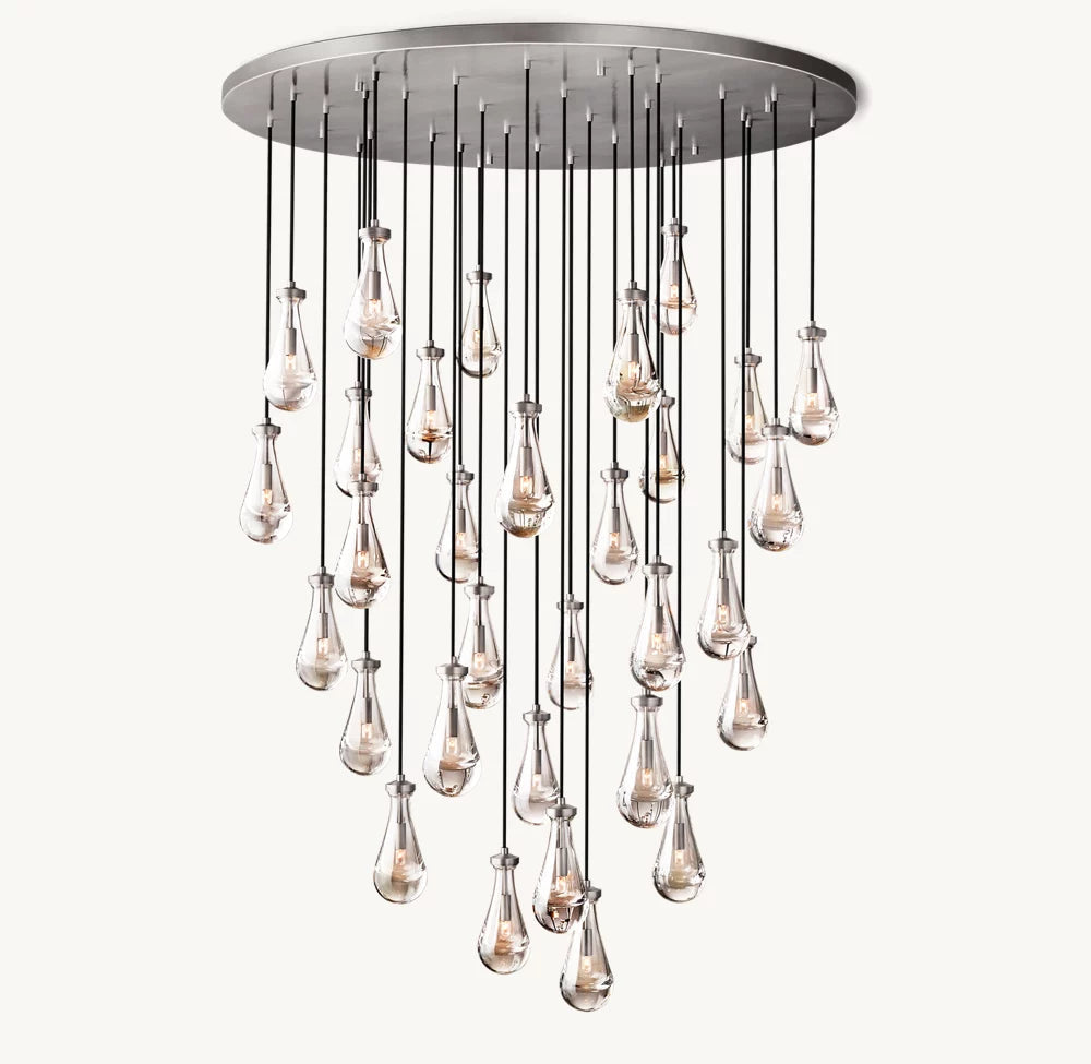 Monumental Artisan Raindrop Chandelier