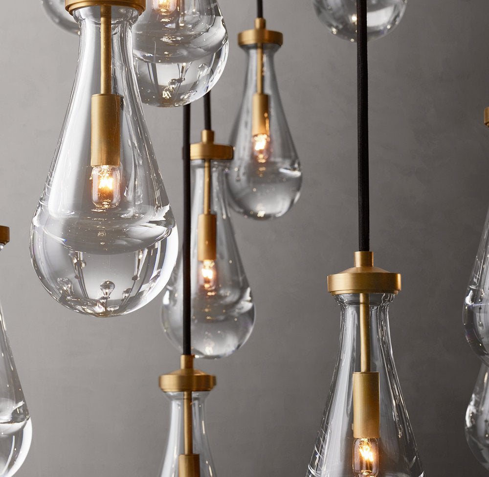 Monumental Artisan Raindrop Chandelier