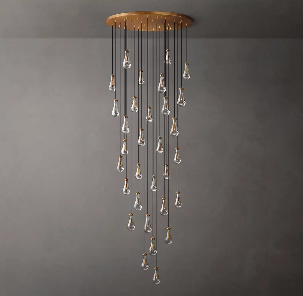 Monumental Artisan Raindrop Chandelier