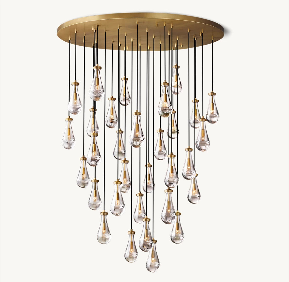 Monumental Artisan Raindrop Chandelier