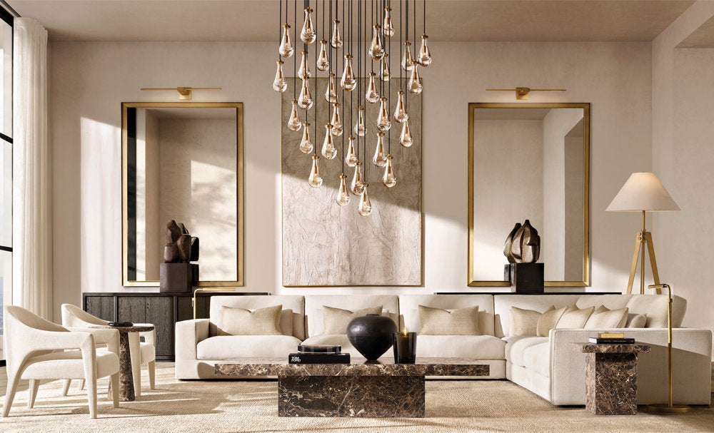 Monumental Artisan Raindrop Chandelier