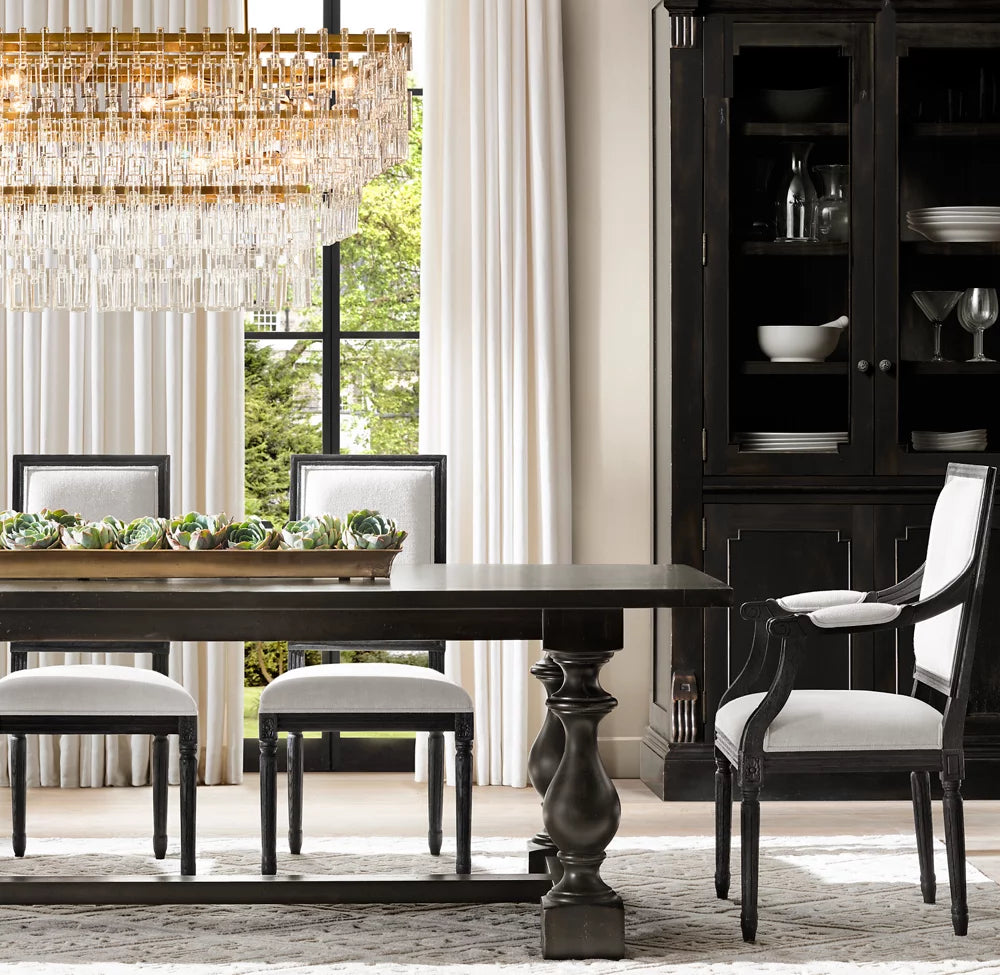 Monumental Linked Crystal Island Chandelier
