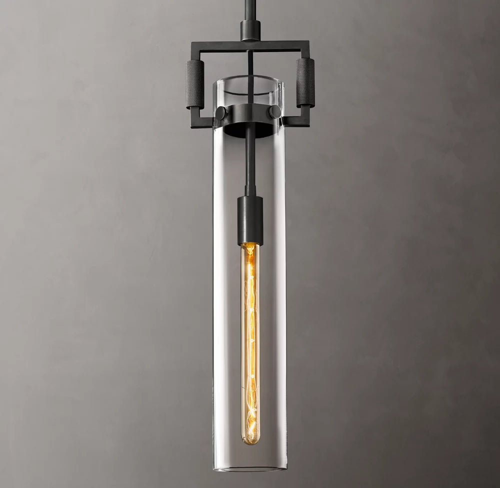 Mouthblown Glass Cylinder Pendant