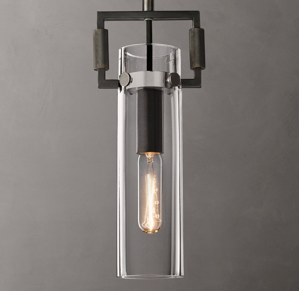 Mouthblown Glass Cylinder Pendant