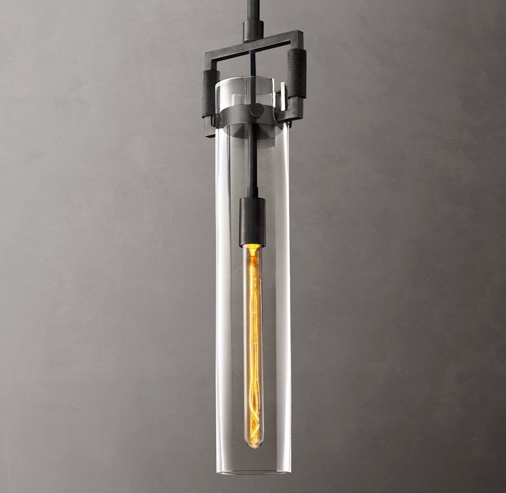 Mouthblown Glass Cylinder Pendant