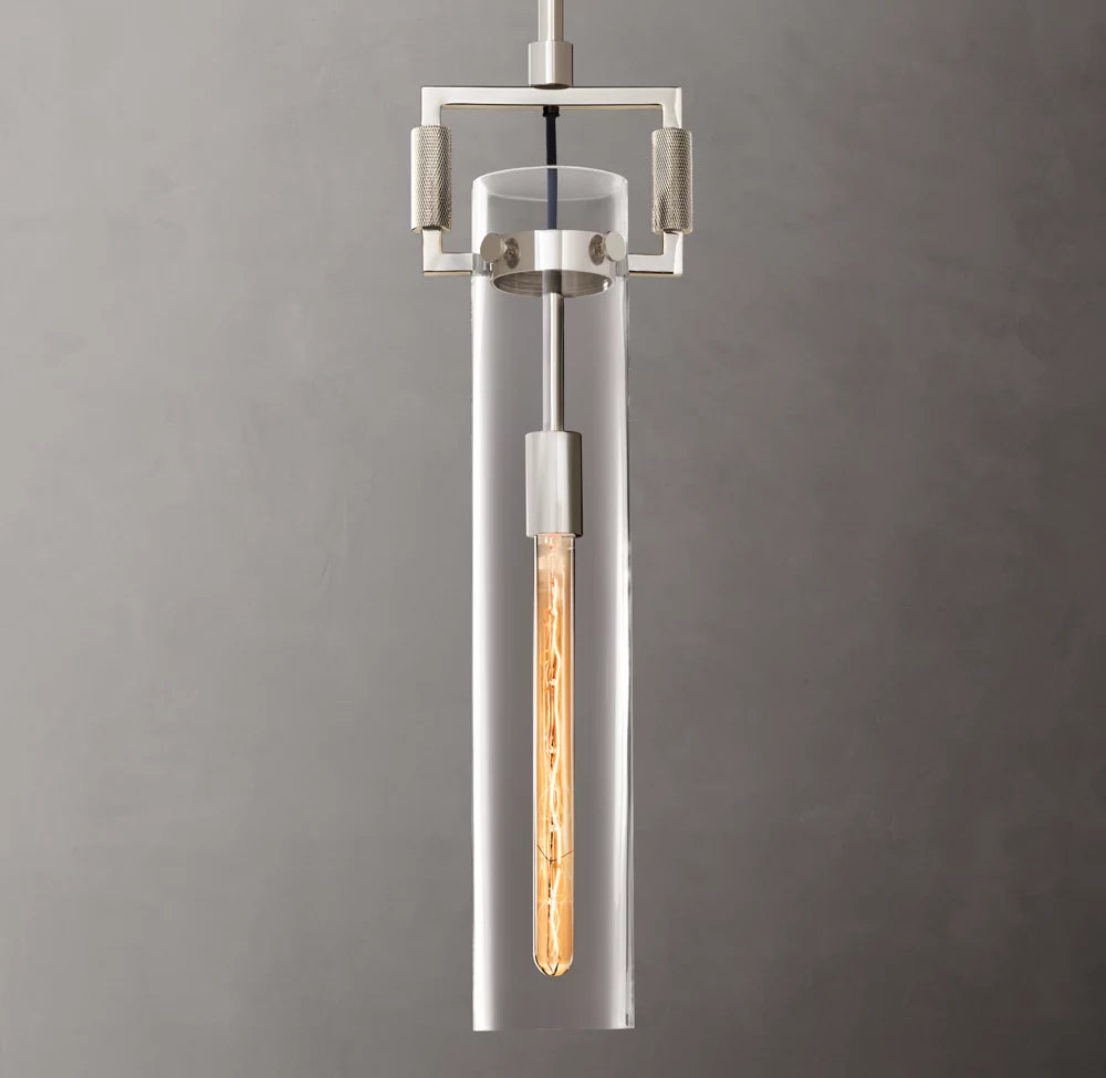 Mouthblown Glass Cylinder Pendant