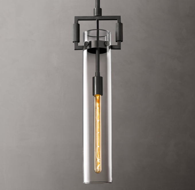 Mouthblown Glass Cylinder Pendant