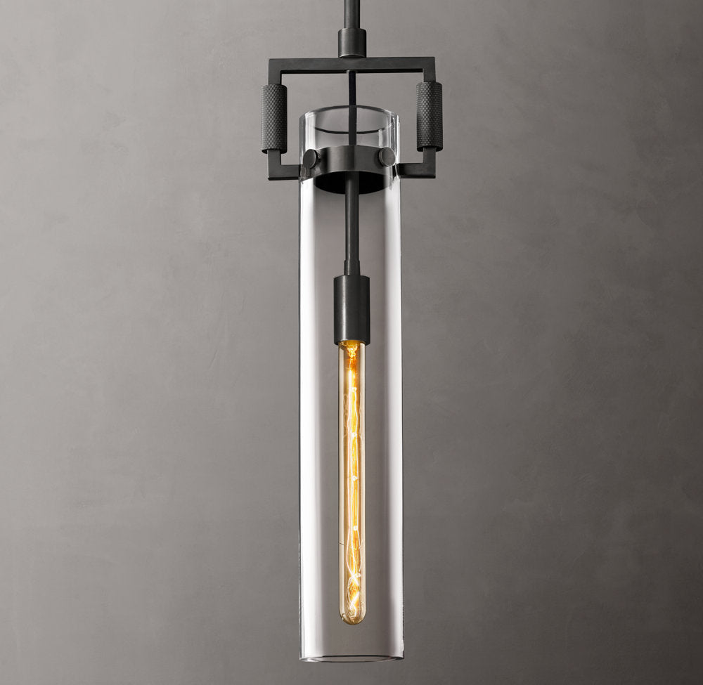 Mouthblown Glass Cylinder Pendant