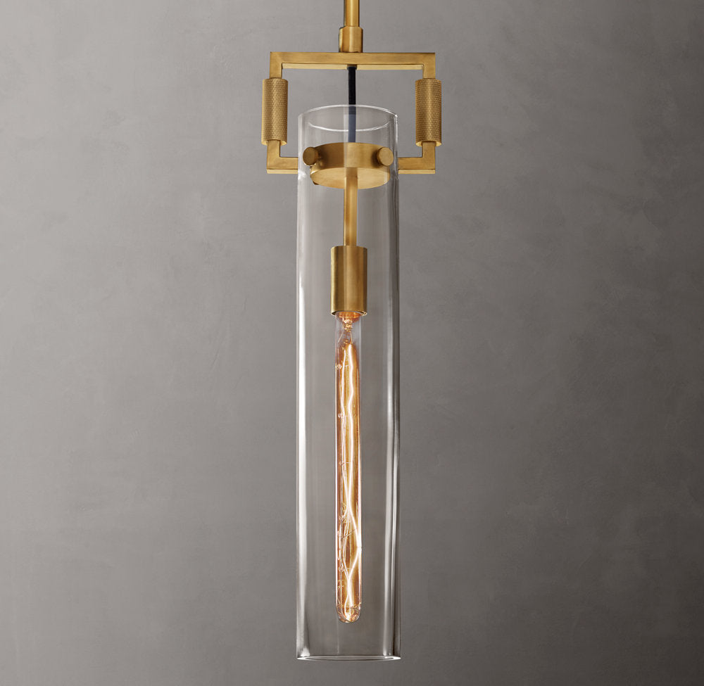 Mouthblown Glass Cylinder Pendant