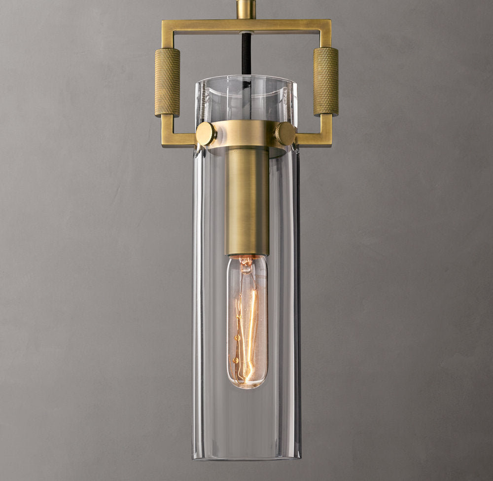 Mouthblown Glass Cylinder Pendant