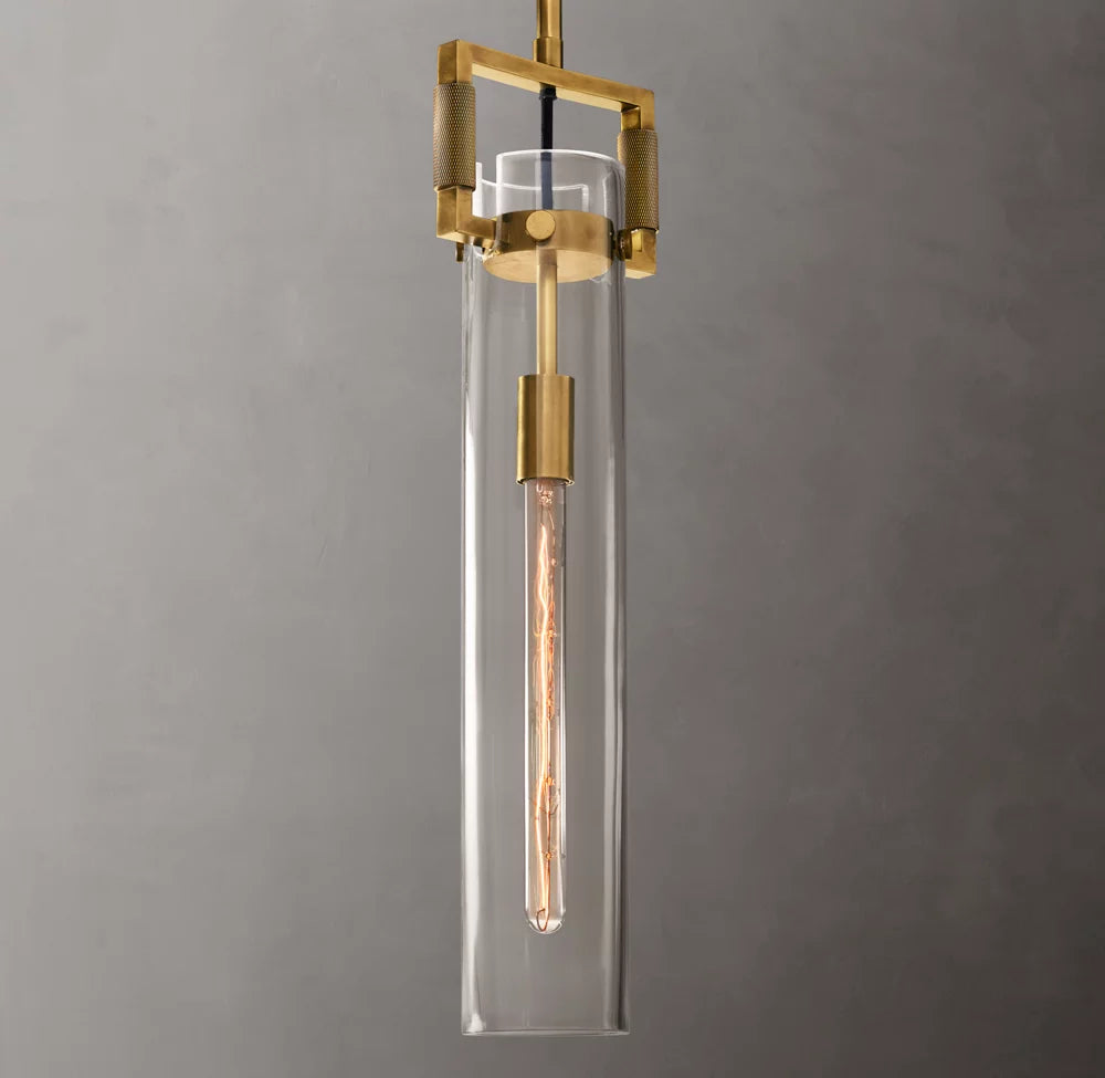 Mouthblown Glass Cylinder Pendant