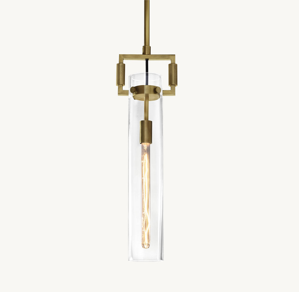 Mouthblown Glass Cylinder Pendant