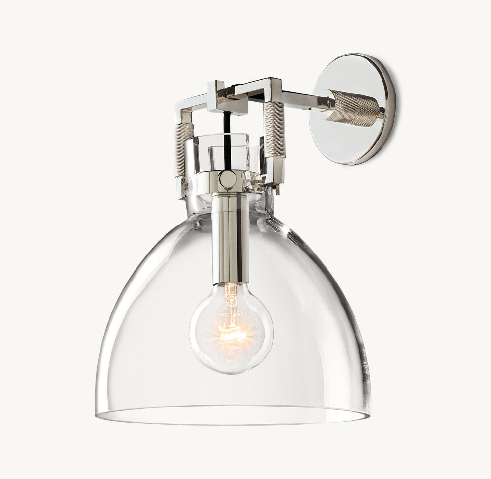 Mouthblown Glass Dome Wall Light