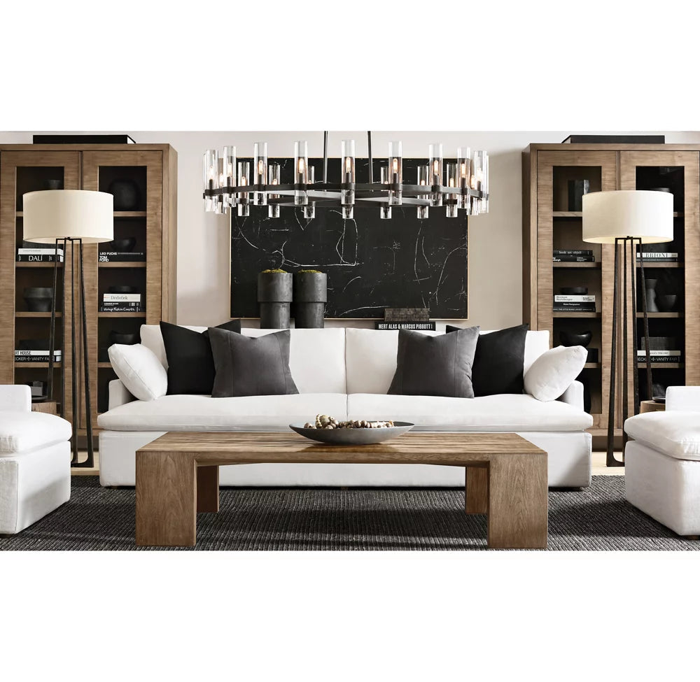 Mouthblown Glass Round Gallery Chandelier
