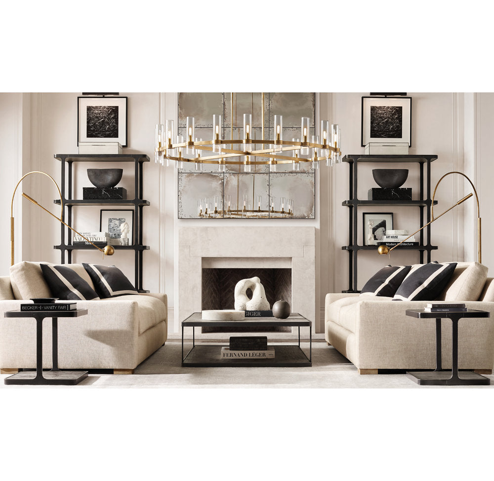 Mouthblown Glass Round Gallery Chandelier