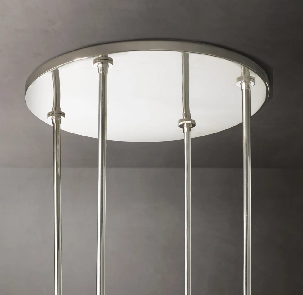 Mouthblown Glass Round Gallery Chandelier