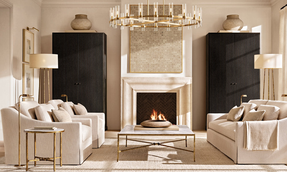 Mouthblown Glass Round Gallery Chandelier