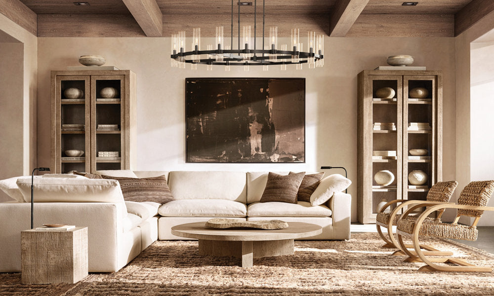 Mouthblown Glass Round Gallery Chandelier