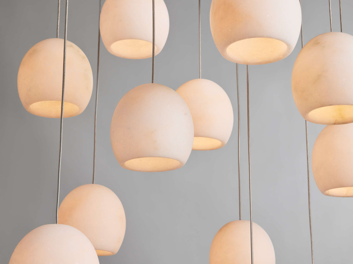 Natural Alabaster Cascade Chandelier