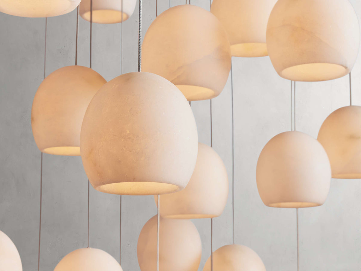 Natural Alabaster Cascade Chandelier