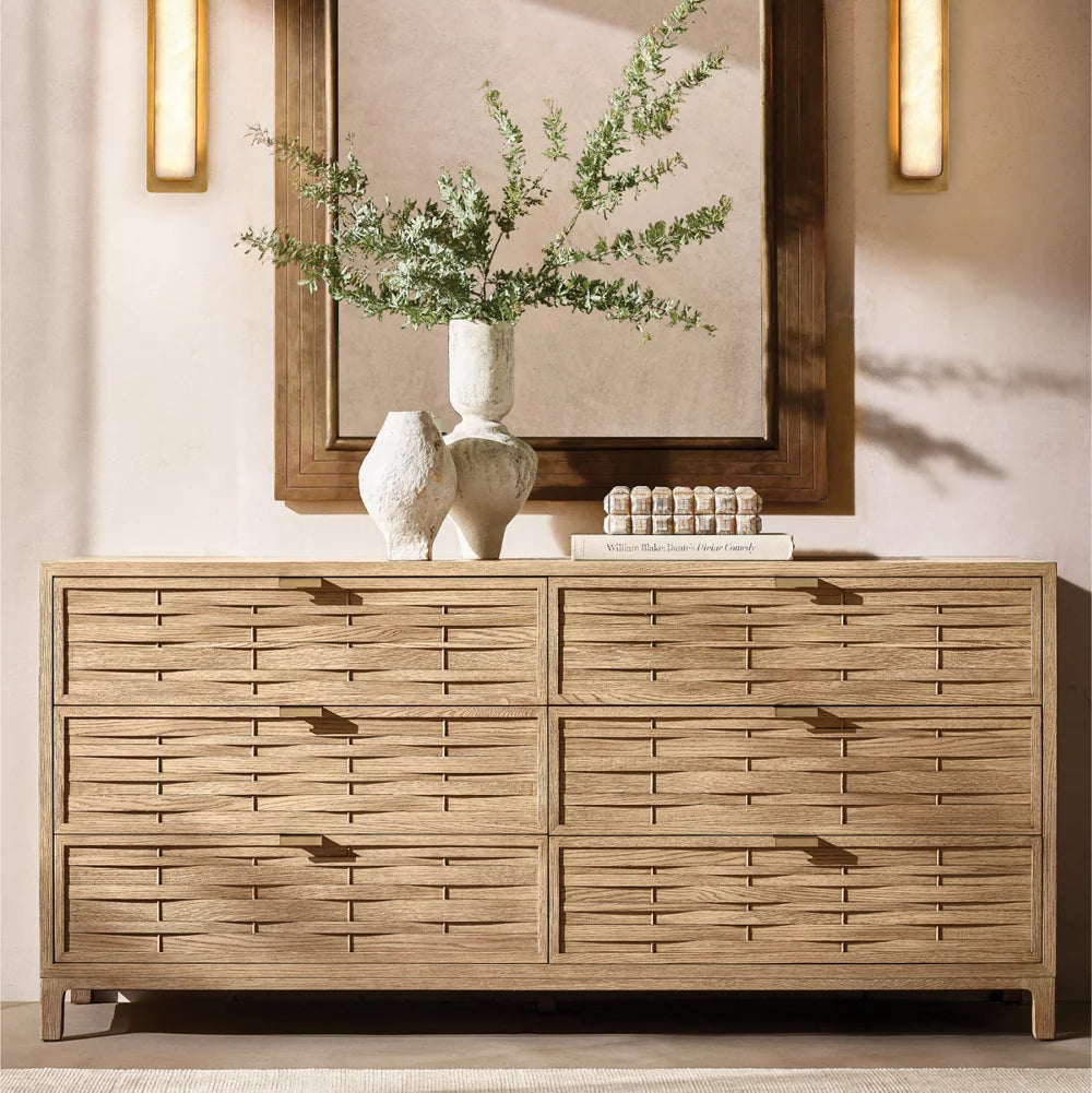 Natural Alabaster Vertical LED Sconce