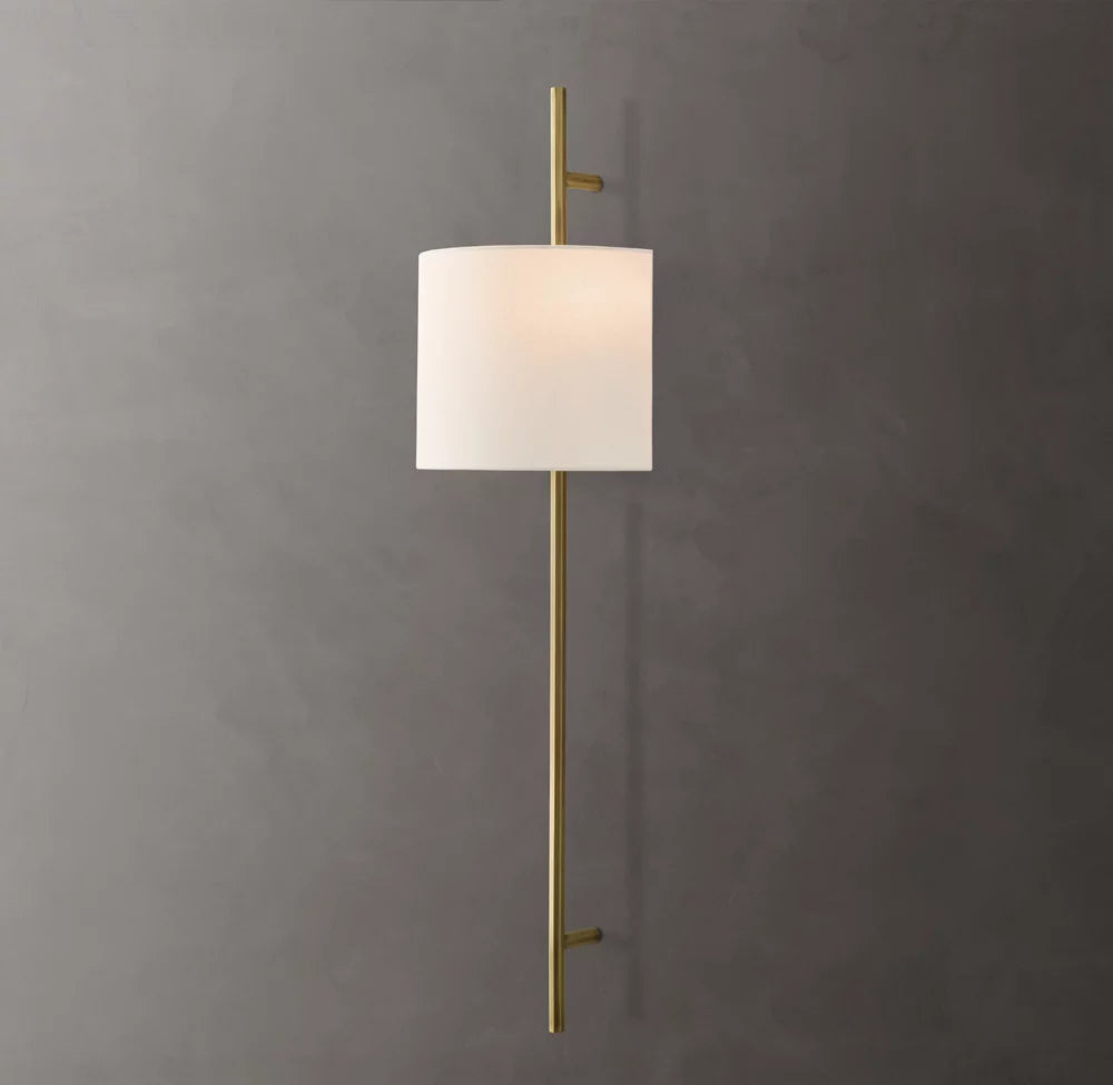 Octagonal Brass Linen Shade Wall Bar