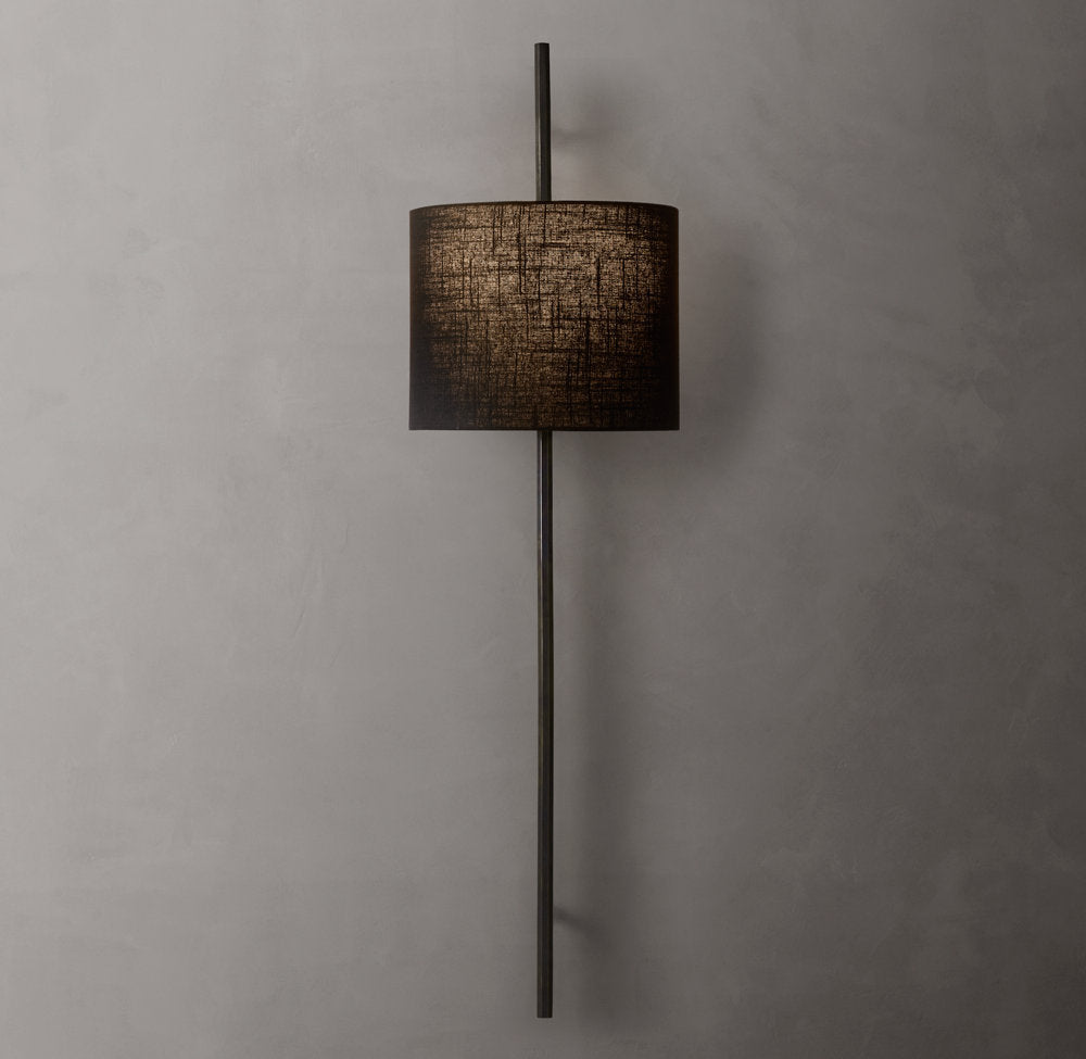 Octagonal Brass Linen Shade Wall Bar