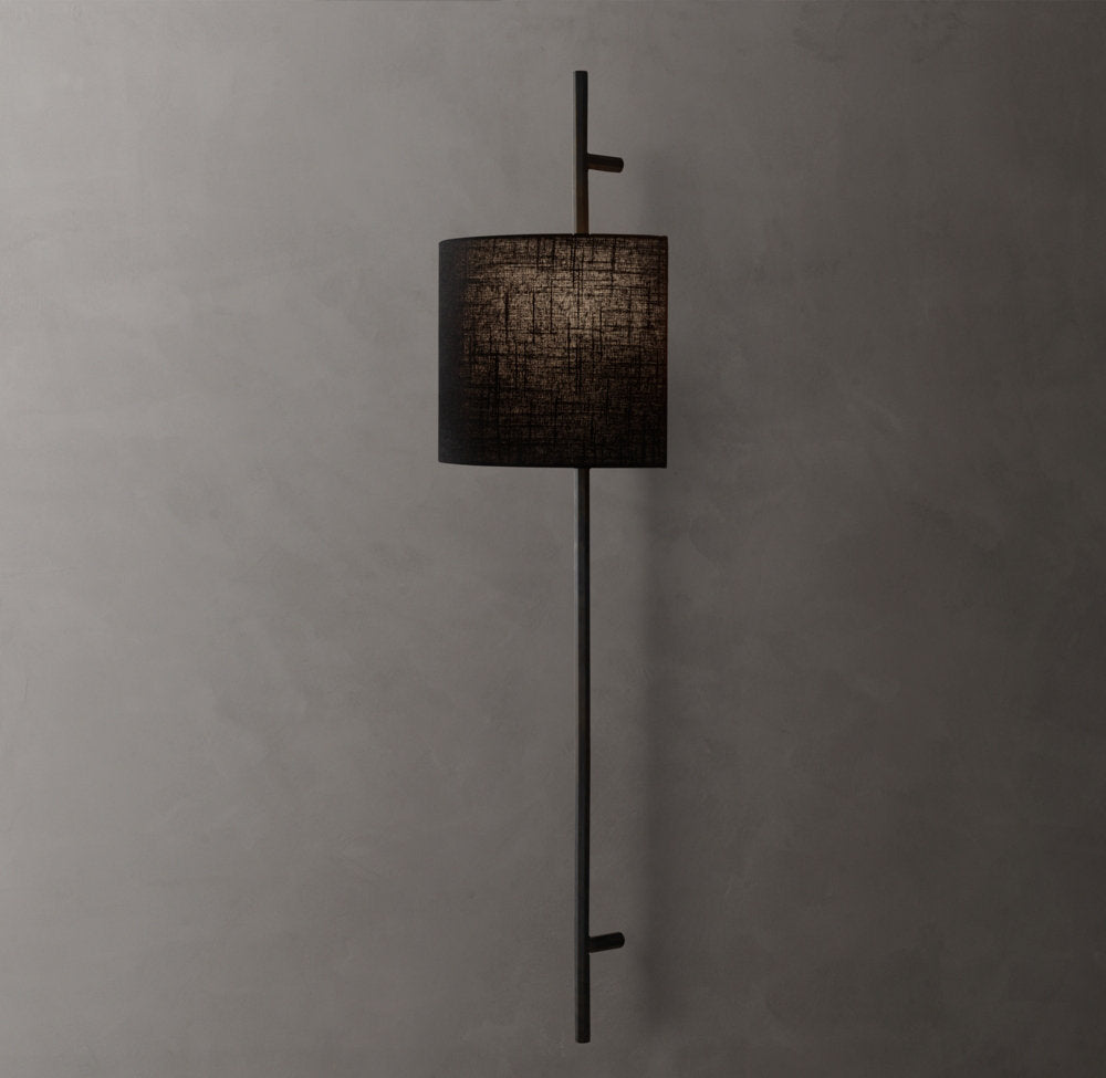 Octagonal Brass Linen Shade Wall Bar