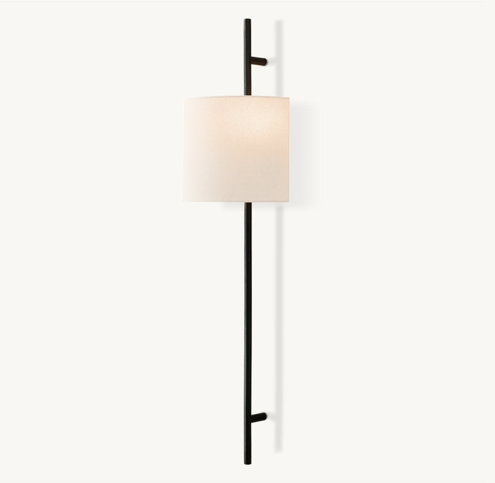 Octagonal Brass Linen Shade Wall Bar