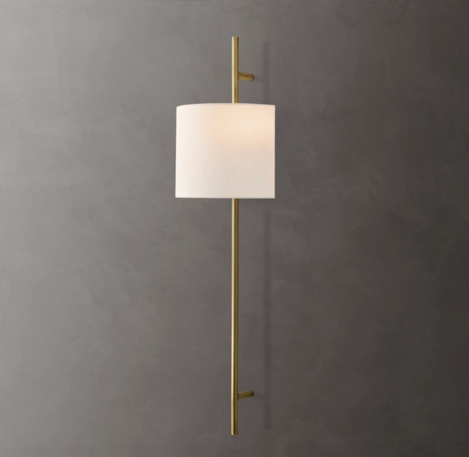 Octagonal Brass Linen Shade Wall Bar