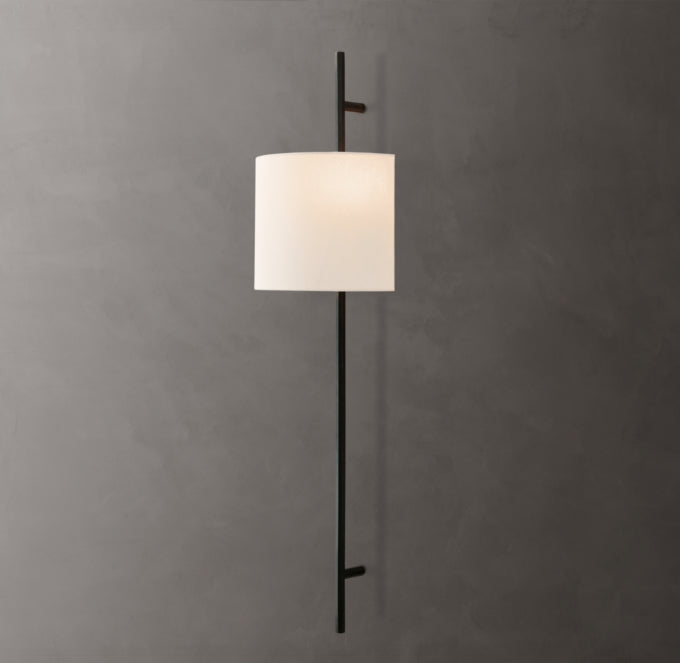 Octagonal Brass Linen Shade Wall Bar