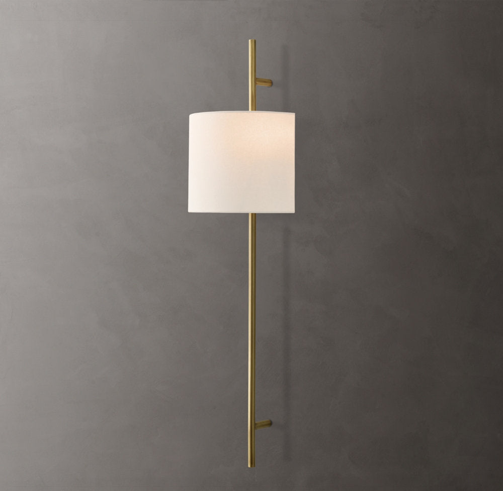 Octagonal Brass Linen Shade Wall Bar