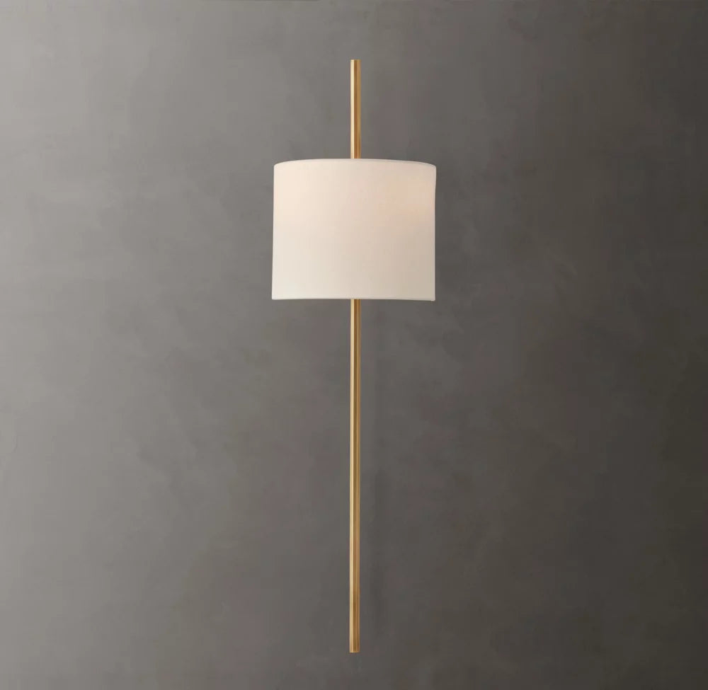 Octagonal Brass Linen Shade Wall Bar