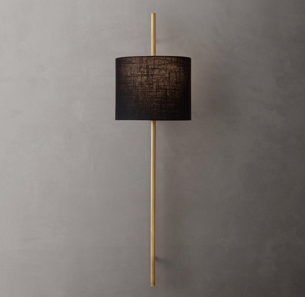 Octagonal Brass Linen Shade Wall Bar