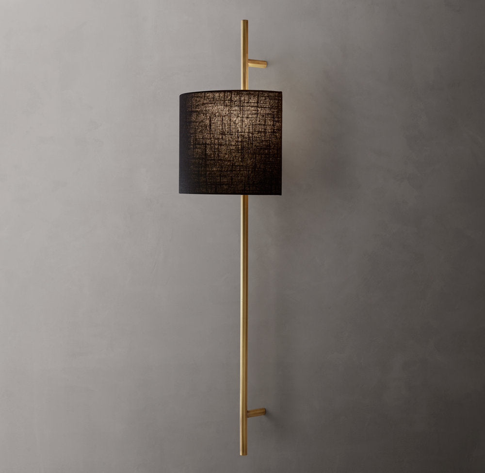 Octagonal Brass Linen Shade Wall Bar