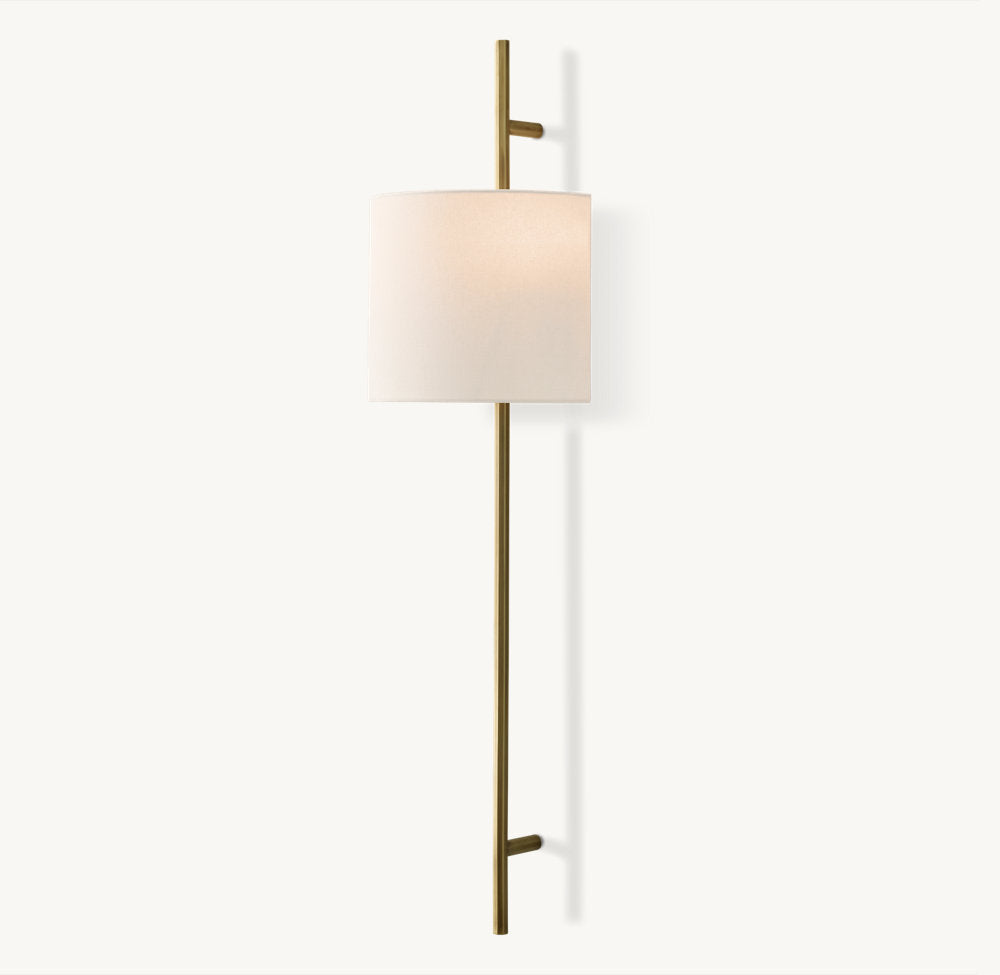 Octagonal Brass Linen Shade Wall Bar