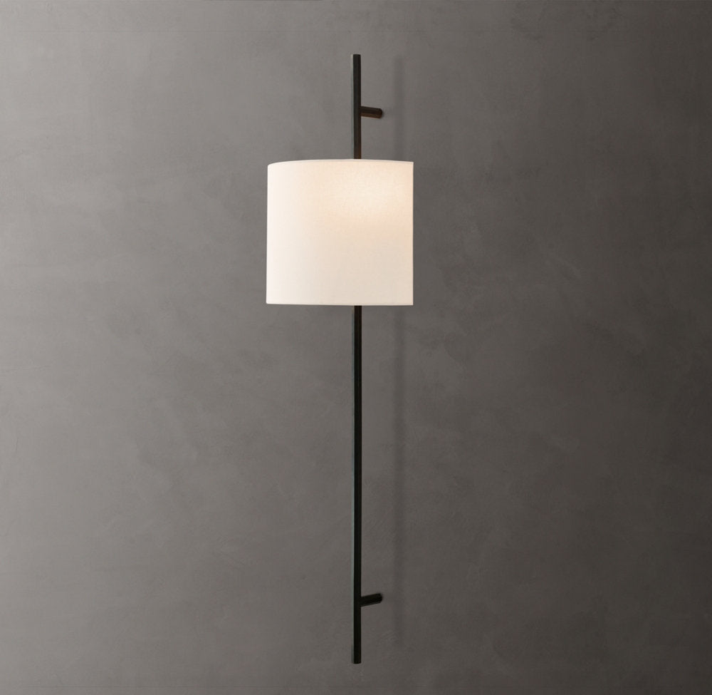 Octagonal Brass Linen Shade Wall Bar