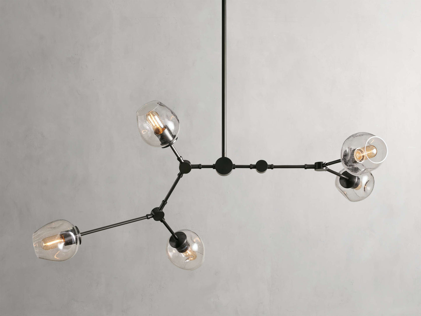 Ombre Glass Globe Linear Chandelier