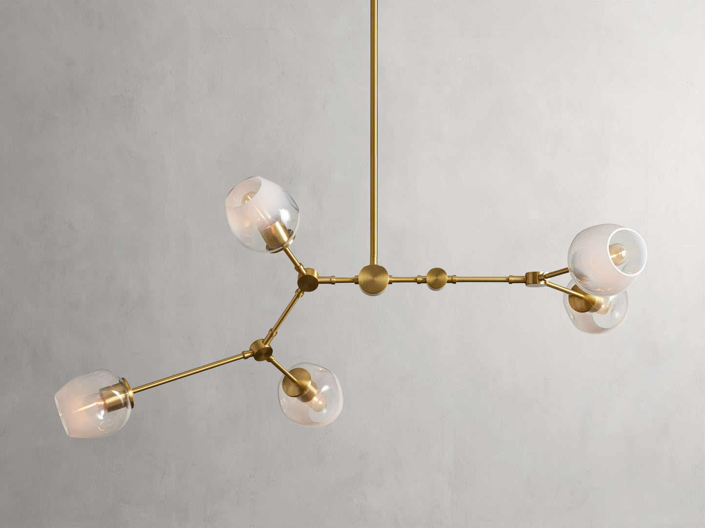 Ombre Glass Globe Linear Chandelier