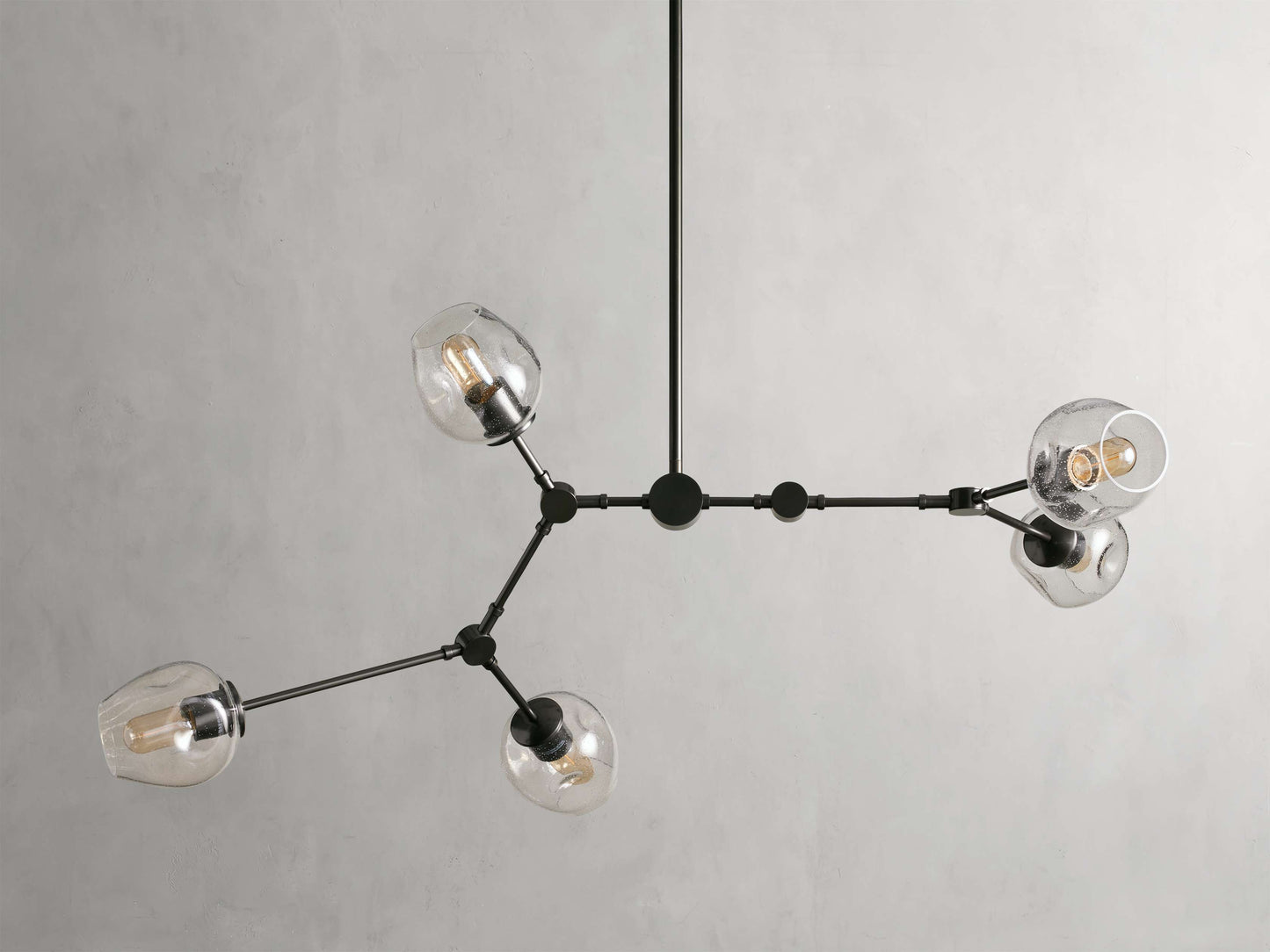 Ombre Glass Globe Linear Chandelier