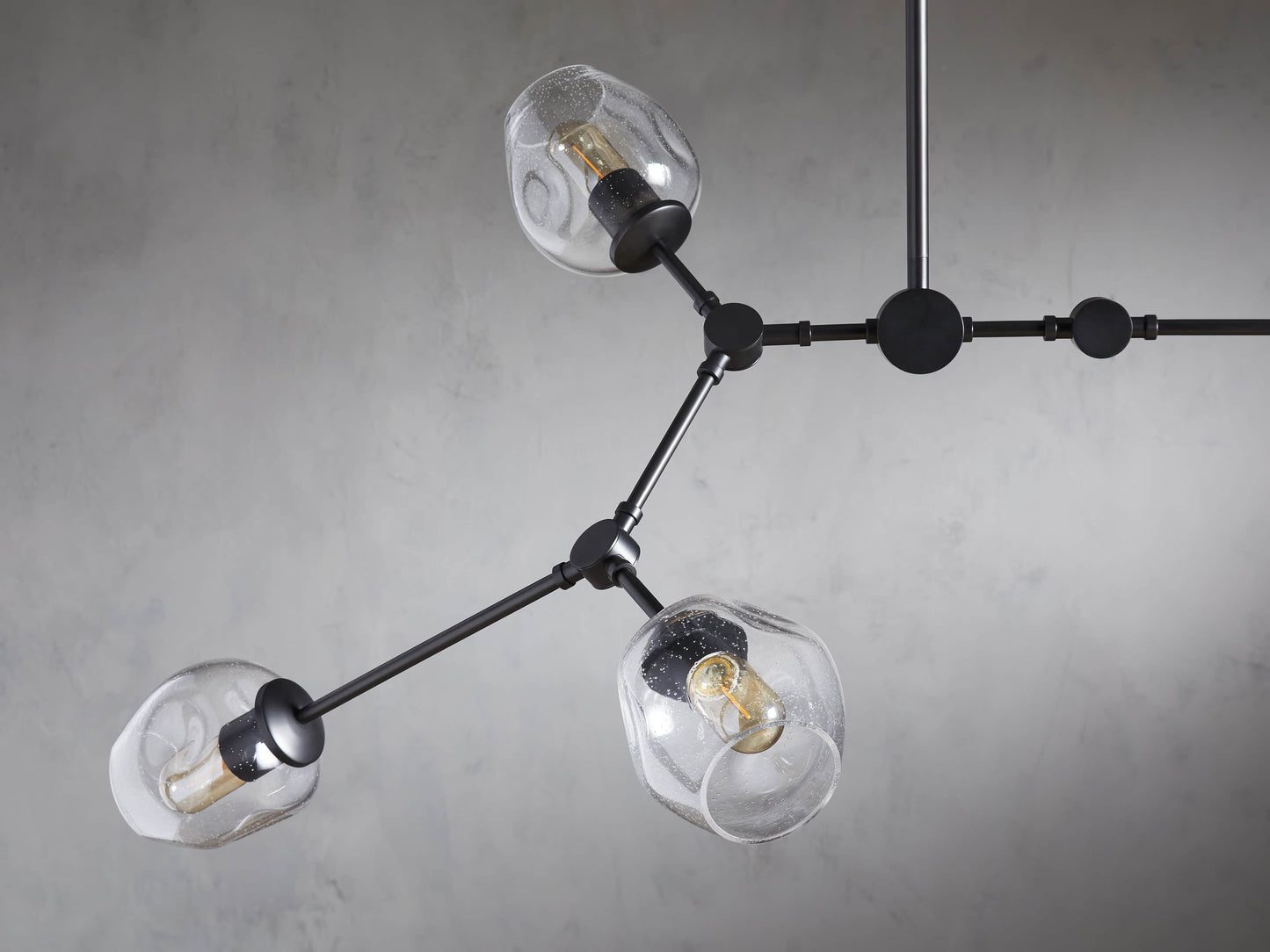 Ombre Glass Globe Linear Chandelier