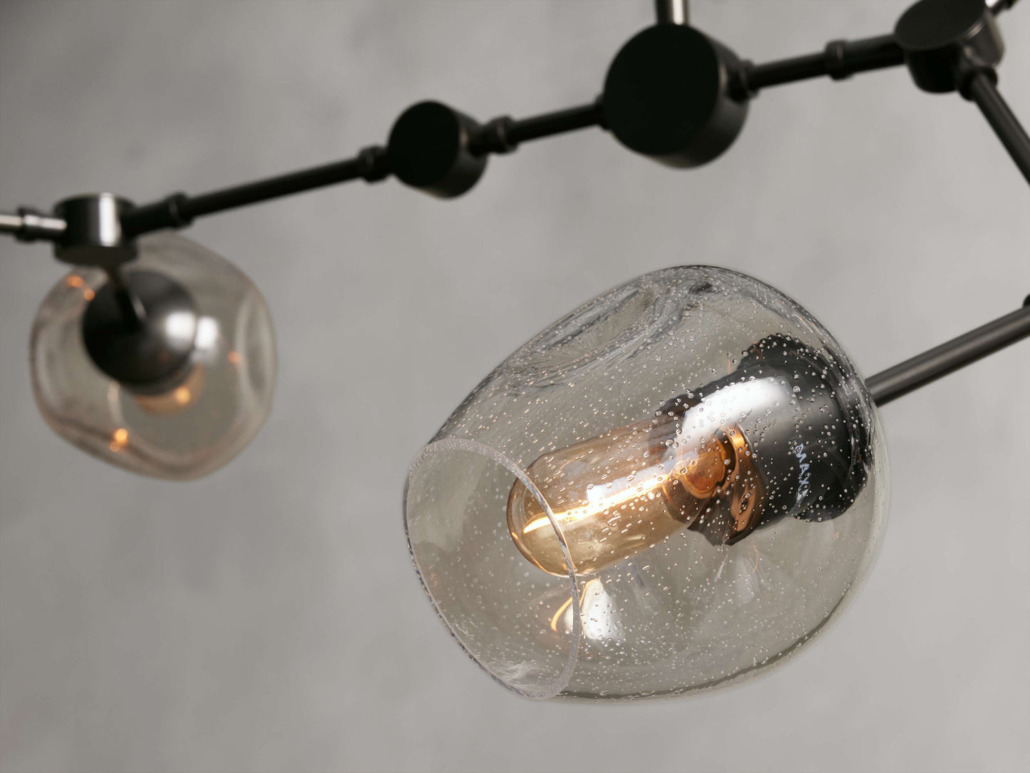 Ombre Glass Globe Linear Chandelier
