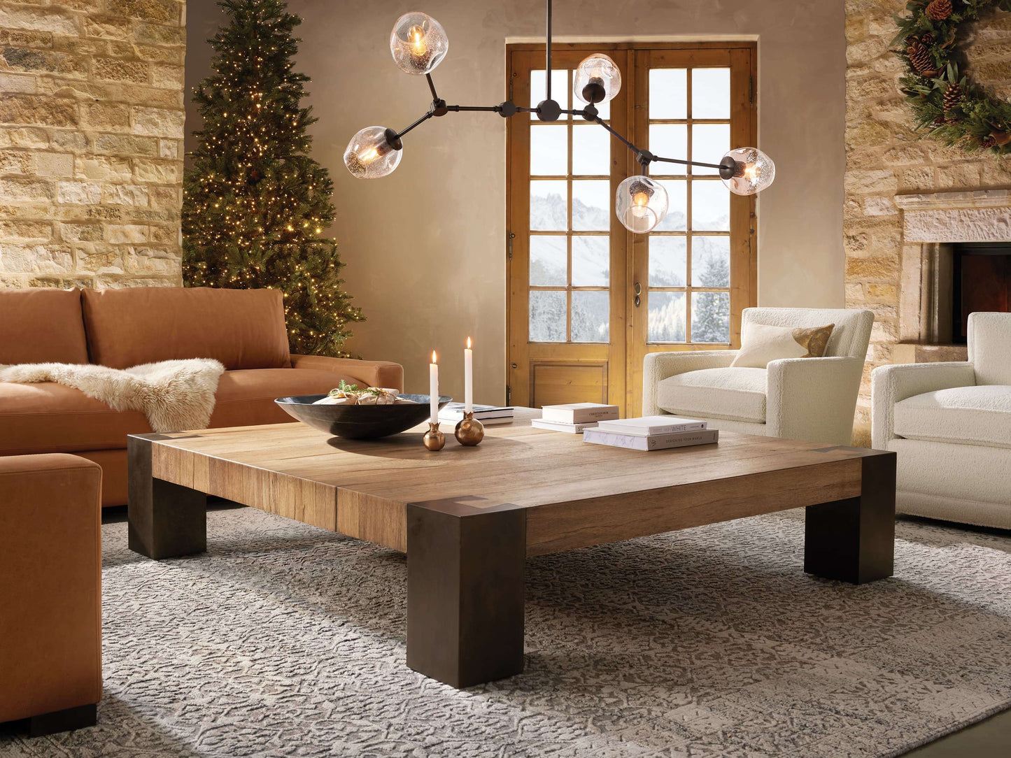 Ombre Glass Globe Linear Chandelier