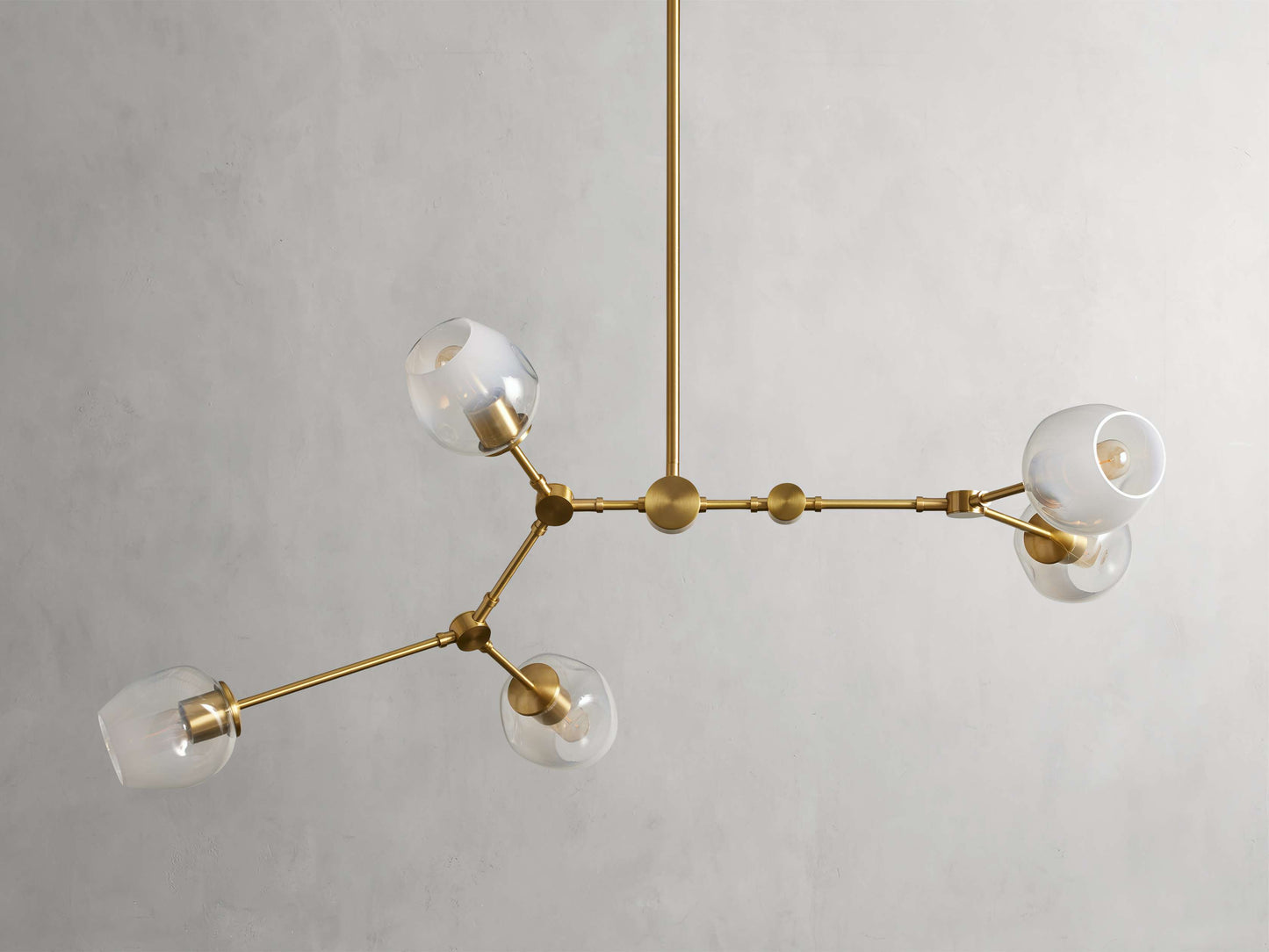 Ombre Glass Globe Linear Chandelier