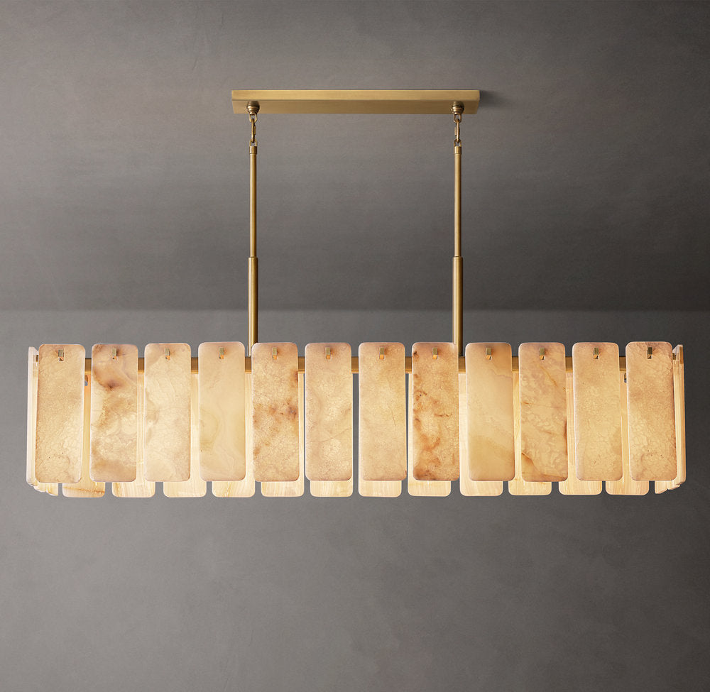 Onyx Radius Panel Linear Chandelier