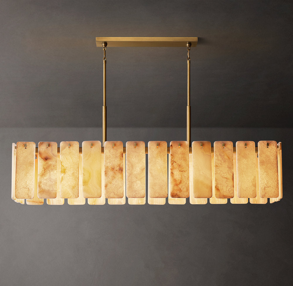 Onyx Radius Panel Linear Chandelier
